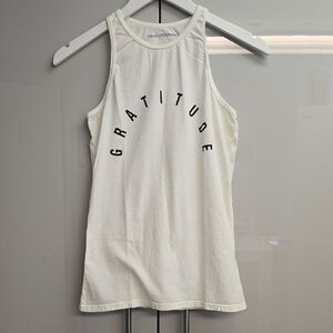 good hYOUman Gratitude Cream Racerback Tank Top NWT